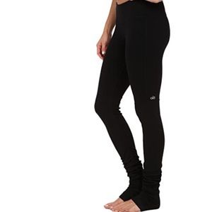 Alo Yoga Goddess Black Ribbed Legging Small